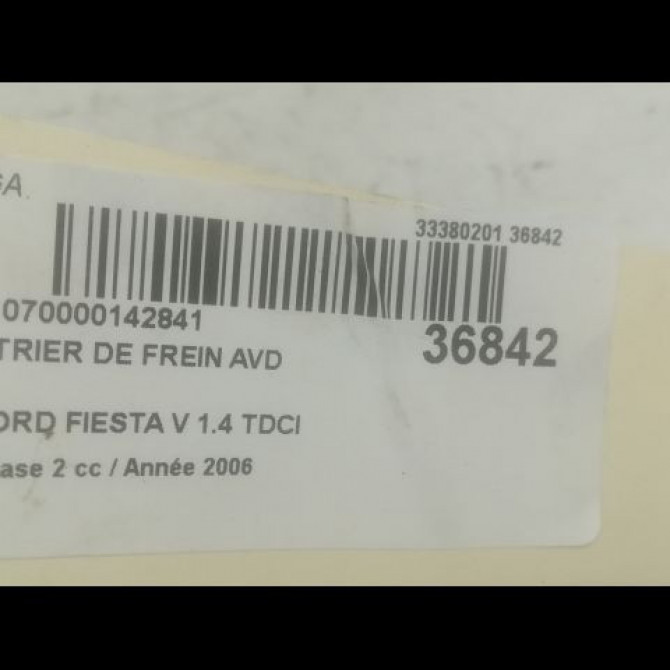 Etrier de frein avant droit occasion FORD FIESTA V Phase 2 10-2005->10-2008 1.4 TDCI 1478474 3
