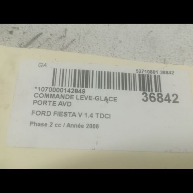 Commande lève-glace porte avant droite occasion FORD FIESTA V Phase 2 10-2005->10-2008 1.4 TDCI 3