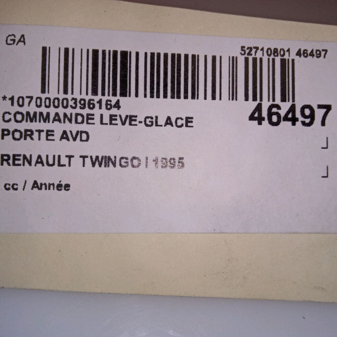 Commande lève-glace porte avant droite occasion RENAULT TWINGO I Phase 1 04-1993->08-1998 1.2i 55ch 7700838097 5