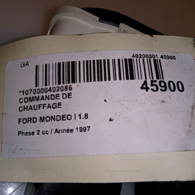 Commande de chauffage occasion FORD MONDEO I Phase 2 10-1996->09-2000 1.8 1027804 5