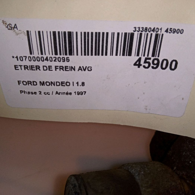 Etrier de frein avant gauche occasion FORD MONDEO I Phase 2 10-1996->09-2000 1.8 1478497 5