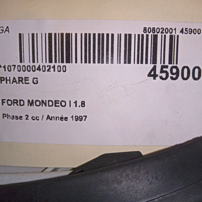 Phare gauche occasion FORD MONDEO I Phase 2 10-1996->09-2000 1.8 1056278 4