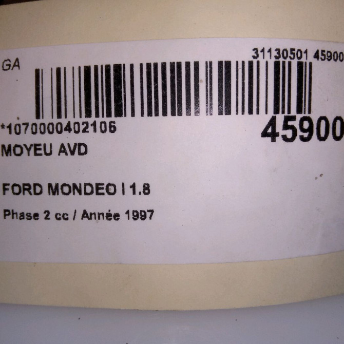 Moyeu avd occasion FORD MONDEO I Phase 2 10-1996->09-2000 1.8 7346525 4