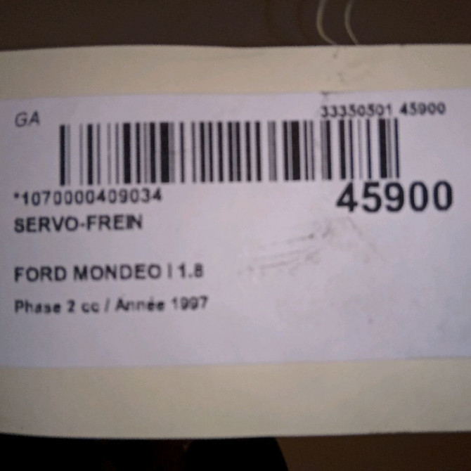 Servo-frein occasion FORD MONDEO I Phase 2 10-1996->09-2000 1.8 1012024 4