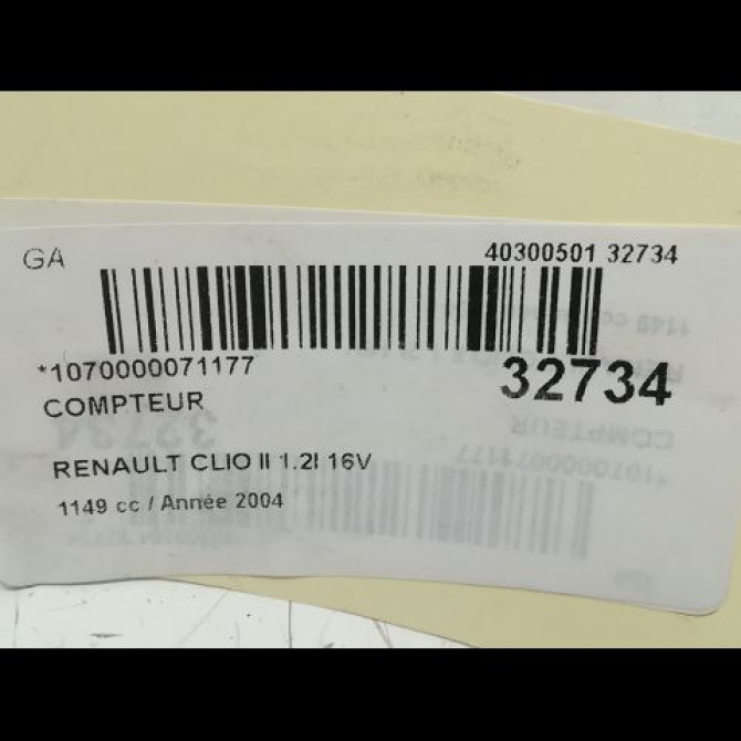 Compteur occasion RENAULT CLIO II Phase 2 06-2001->07-2006 1.2 8200276527 4