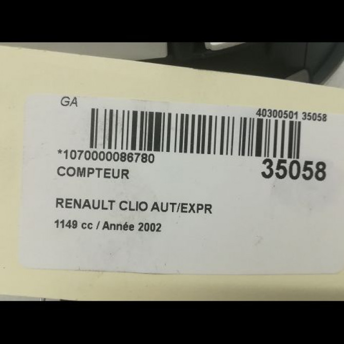 Compteur occasion RENAULT CLIO II Phase 2 06-2001->07-2006 1.2 8200261119 3