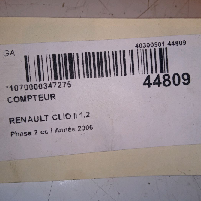 Compteur occasion RENAULT CLIO II Phase 2 06-2001->07-2006 1.2 8200276525 5