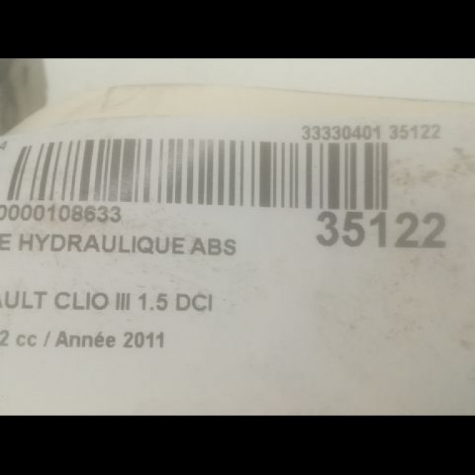 Unité hydraulique ABS occasion RENAULT CLIO III Phase 2 03-2009->12-2014 1.5 DCI 75ch 7701209606 3
