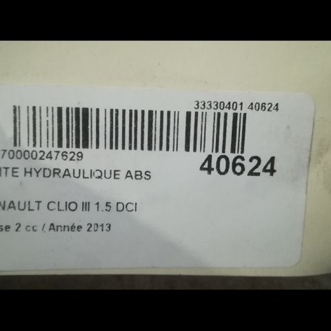 Unité hydraulique ABS occasion RENAULT CLIO III Phase 2 03-2009->12-2014 1.5 DCI 75ch 7701209606 3