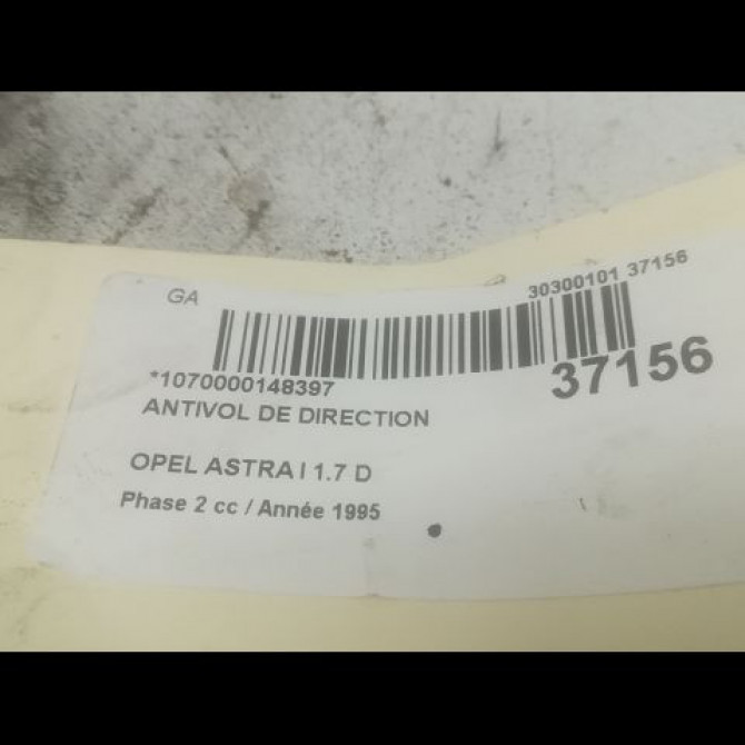 Antivol de direction occasion OPEL ASTRA I Phase 2 07-1994->03-1998 1.7 D 26034041 2