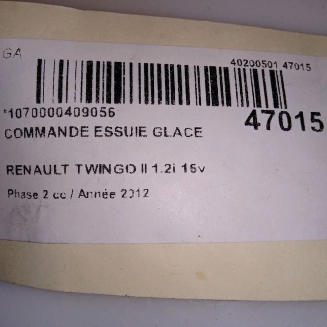 Commande essuie glace occasion RENAULT TWINGO II Phase 2 12-2011->12-2014 1.2i 16v 75ch 5