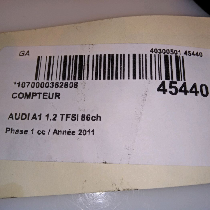Compteur occasion AUDI A1 Phase 1 06-2010->03-2015 1.2 TFSI 86ch 8X0920930 6