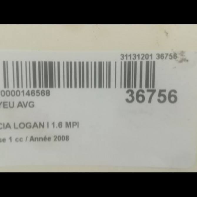 Moyeu avg occasion DACIA LOGAN I Phase 1 06-2005->06-2008 1.6 MPI 7701207677 3