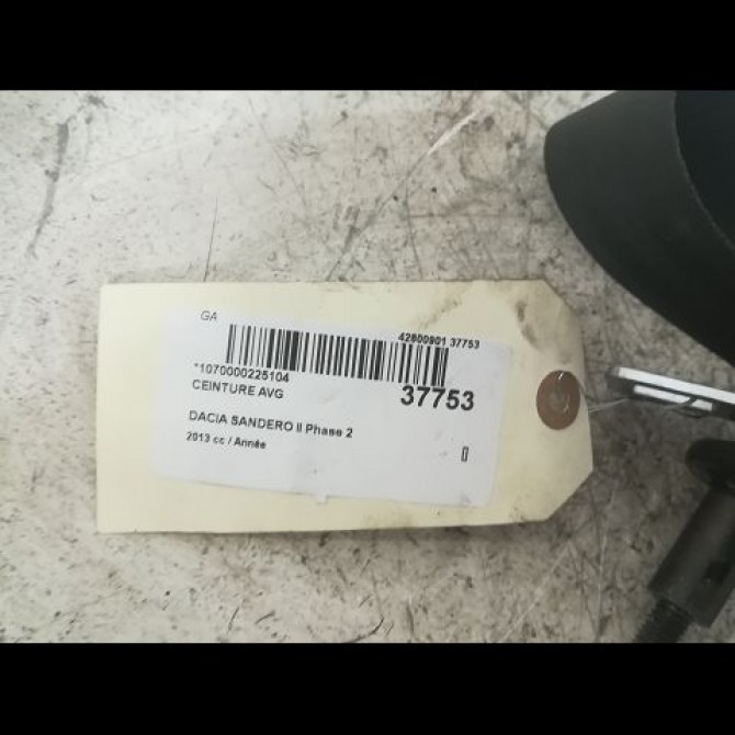Ceinture avant gauche occasion DACIA SANDERO II Phase 2 02-2017->... 868854701R 2
