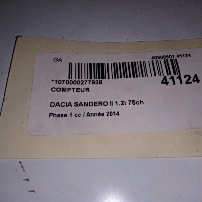 Compteur occasion DACIA SANDERO II Phase 1 10-2012->... 1.2i 75ch 248102855R 3