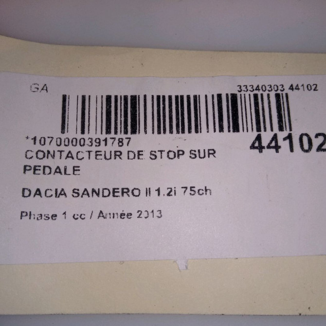 occasion DACIA SANDERO II Phase 1 10-2012->... 1.2i 75ch 4