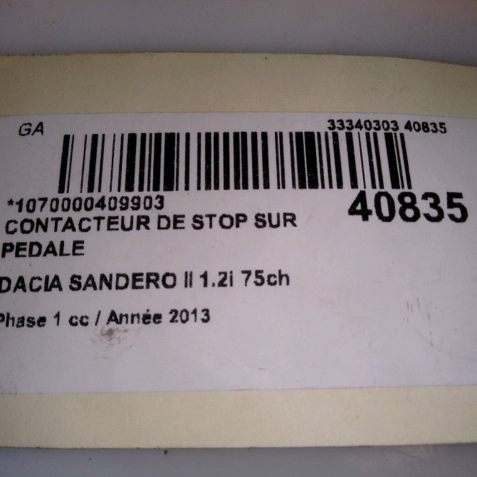 occasion DACIA SANDERO II Phase 1 10-2012->... 1.2i 75ch 4