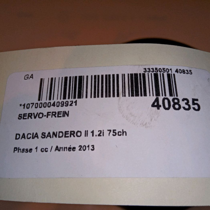 Servo-frein occasion DACIA SANDERO II Phase 1 10-2012->... 1.2i 75ch 472107479R 4