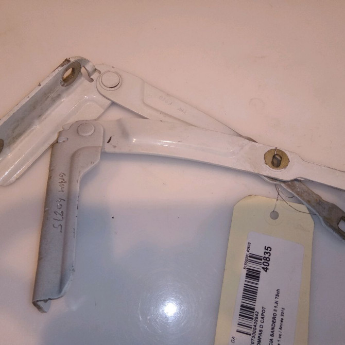 Compas d capot occasion DACIA SANDERO II Phase 1 10-2012->... 1.2i 75ch 654009401R 1