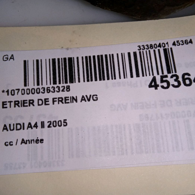 Etrier de frein avant gauche occasion AUDI A4 II 4