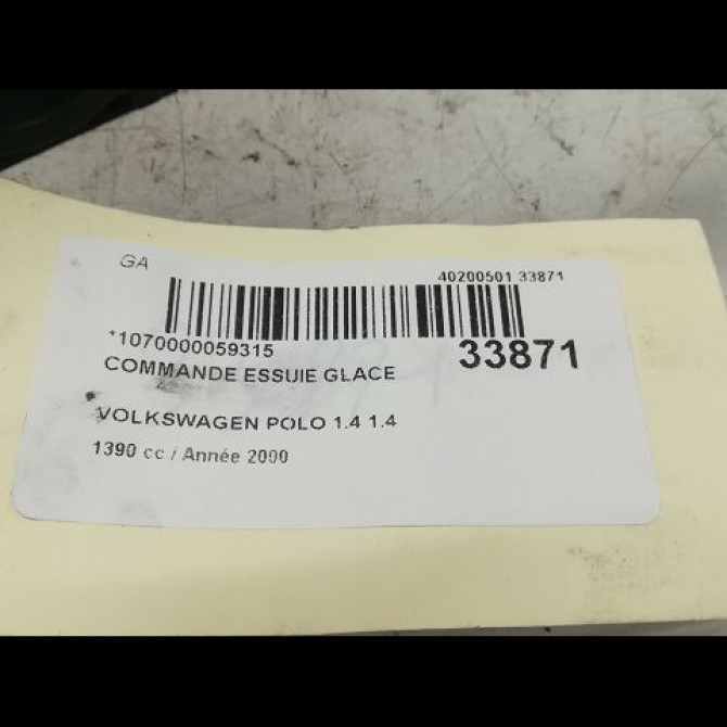 Commande essuie glace occasion VOLKSWAGEN POLO III Phase 2 11-1999->12-2001 1.4 6N0953519B01C 3