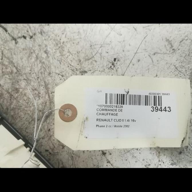 Commande de chauffage occasion RENAULT CLIO II Phase 2 06-2001->07-2006 1.4i 16v 3