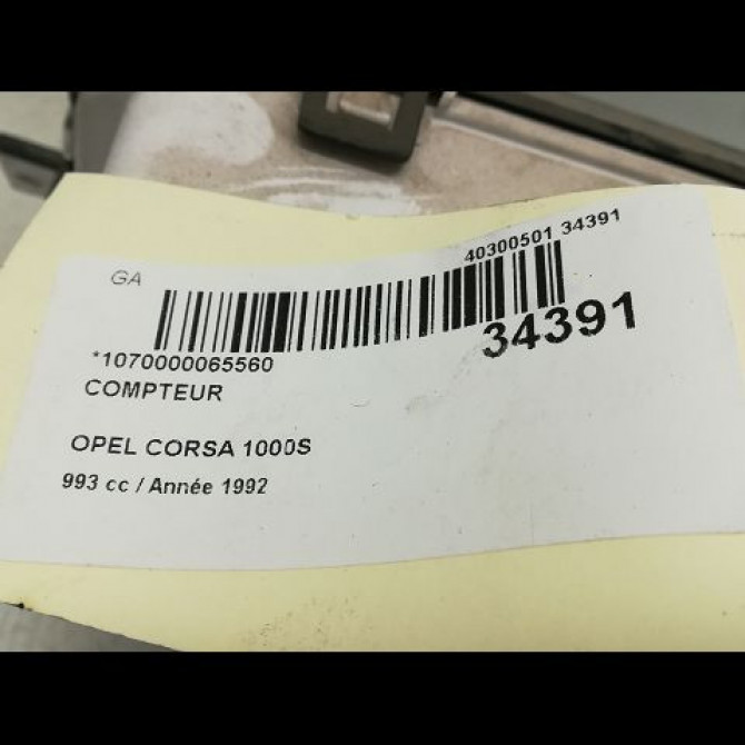 Compteur occasion OPEL CORSA I Phase 1 01-1985->06-1990 1.0i 5