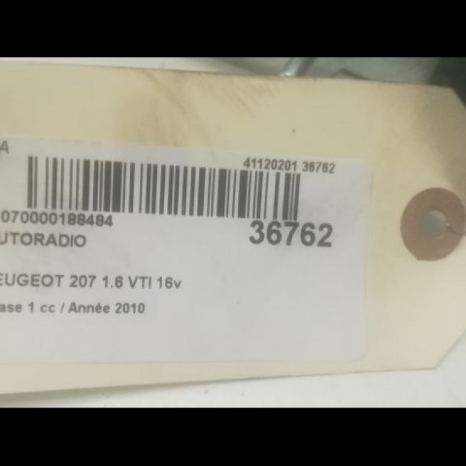 Autoradio occasion PEUGEOT 207 Phase 1 04-2006->06-2013 1.6 VTI 16v 6574PX 3