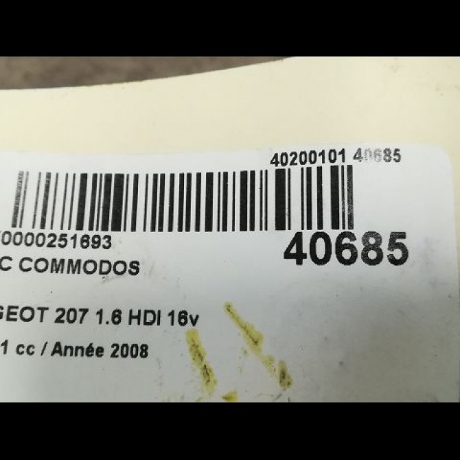 Bloc commodos occasion PEUGEOT 207 Phase 1 04-2006->06-2013 1.6 HDI 16v 90ch 5