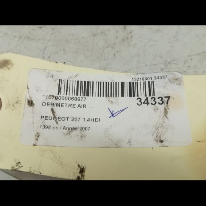 Debimetre air occasion PEUGEOT 207 Phase 1 04-2006->06-2013 1.4 HDI 70ch 1920GG 5