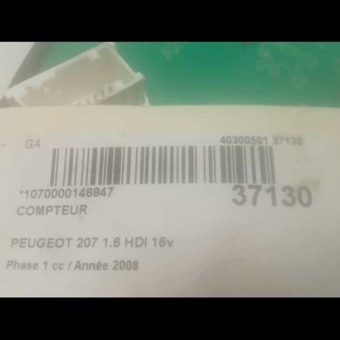 Compteur occasion PEUGEOT 207 Phase 1 04-2006->06-2013 1.6 HDI 16v 90ch 6103EC 3