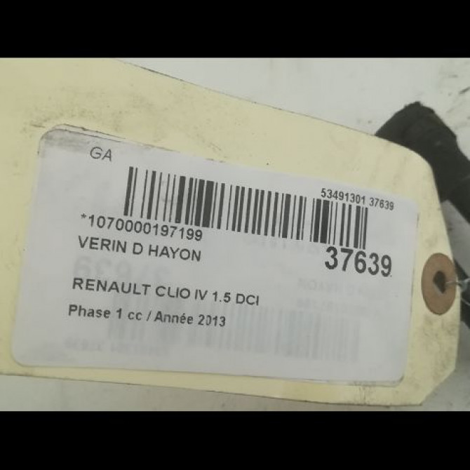 Verin droit hayon occasion RENAULT CLIO IV Phase 1 07-2012->... 1.5 DCI 90ch 844308661R 2