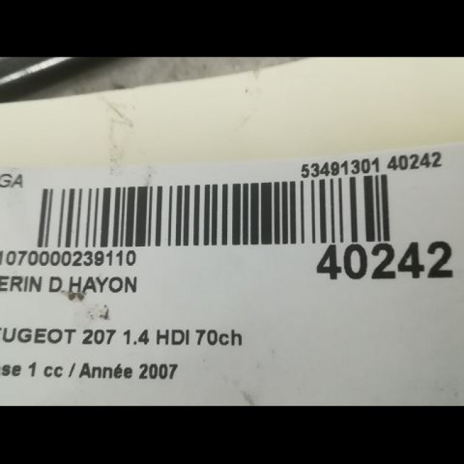 Verin droit hayon occasion PEUGEOT 207 Phase 1 04-2006->06-2013 1.4 HDI 70ch 8731L7 2