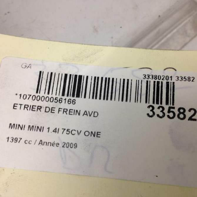 Etrier de frein avant droit occasion MINI MINI II Phase 1 09-2006->12-2010 1.4i 75ch 34116778336 3