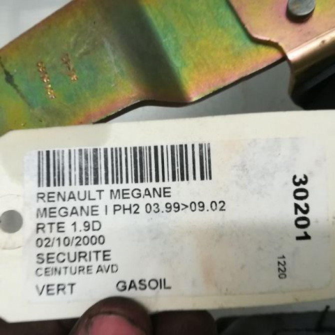 Ceinture avant droite occasion RENAULT MEGANE I Phase 1 11-1995->03-1999 1.9 DTI 7700430618 5