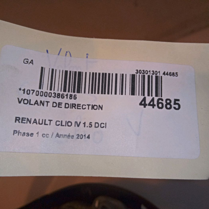 Volant de direction occasion RENAULT CLIO IV Phase 1 07-2012->... 1.5 DCI 90ch 985105453R 4