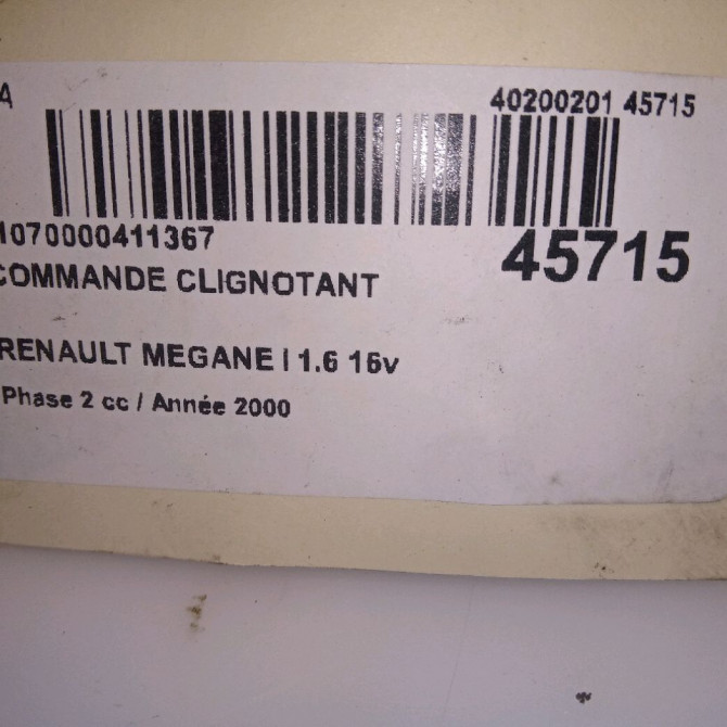 Commande clignotant occasion RENAULT MEGANE I Phase 2 03-1999->06-2003 1.6 16v 7700434989 5