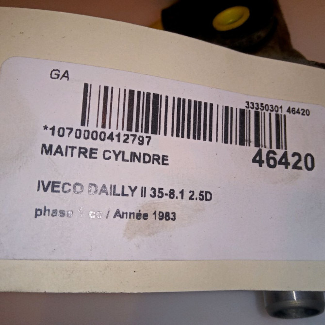 Maitre cylindre occasion IVECO DAILLY II Phase 1 04-1995->04-1999 35-8.1 2.5D 5