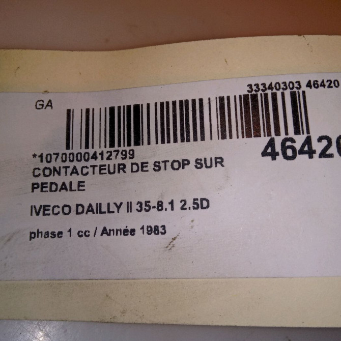 occasion IVECO DAILLY II Phase 1 04-1995->04-1999 35-8.1 2.5D 4