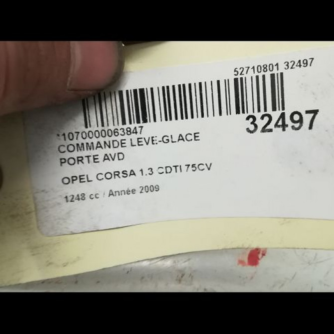 Commande lève-glace porte avant droite occasion OPEL CORSA IV Phase 1 09-2006->12-2010 1.3 CDTI 75ch 13206806 4