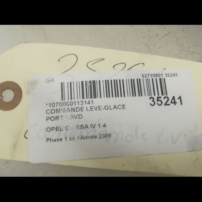 Commande lève-glace porte avant droite occasion OPEL CORSA IV Phase 1 09-2006->12-2010 1.4 TWINPORT 90ch 13206806 3