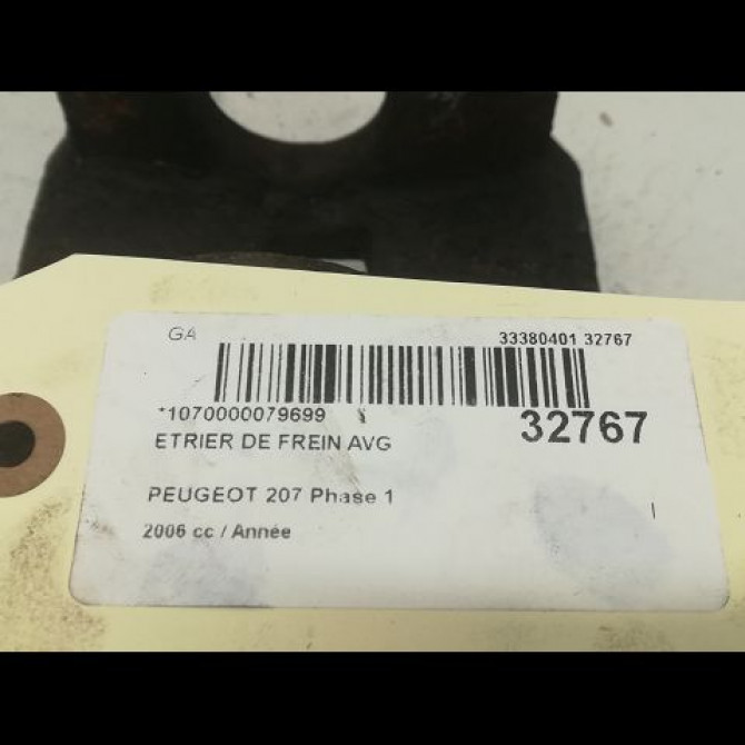 Etrier de frein avant gauche occasion PEUGEOT 207 Phase 1 04-2006->06-2013 4400R8 3