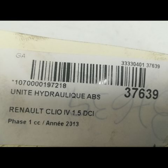 Unité hydraulique ABS occasion RENAULT CLIO IV Phase 1 07-2012->... 1.5 DCI 90ch 476606853R 3