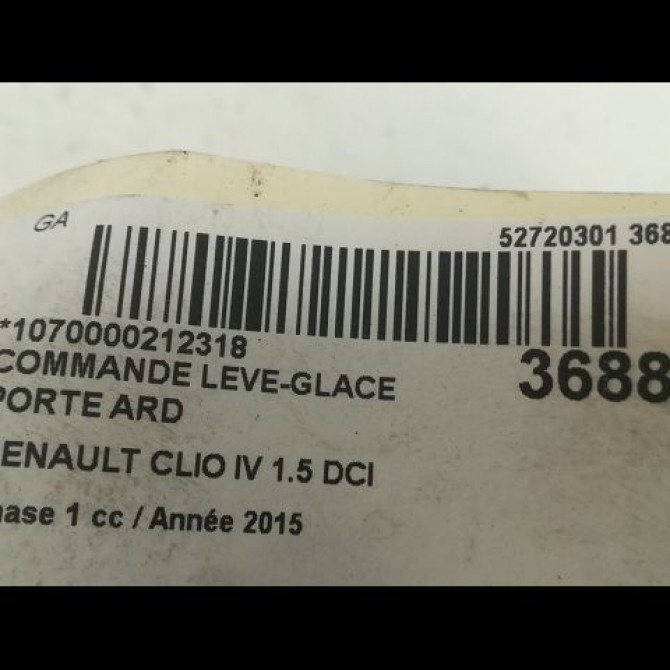 Commande leve-glace porte arrière droite occasion RENAULT CLIO IV Phase 1 07-2012->... 1.5 DCI 90ch 254218614R 3