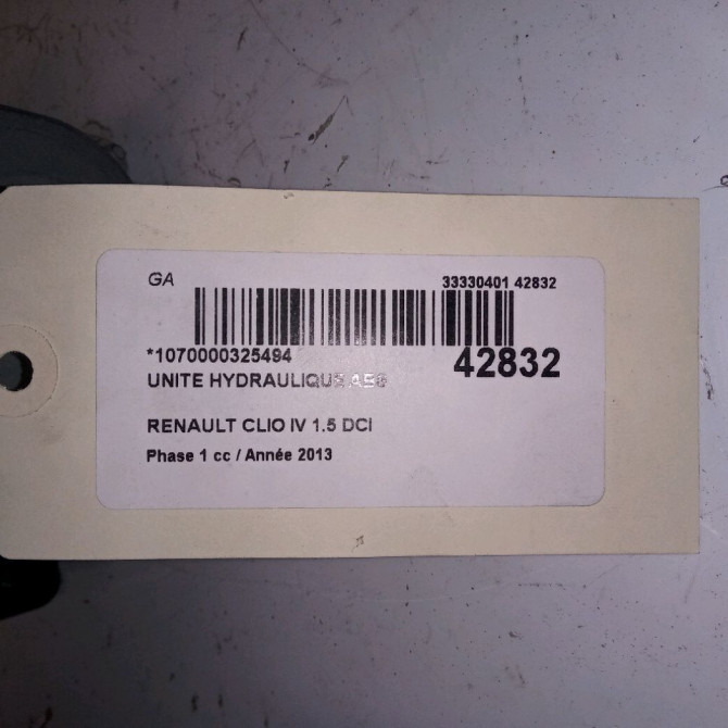 Unité hydraulique ABS occasion RENAULT CLIO IV Phase 1 07-2012->... 1.5 DCI 90ch 476606853R 5