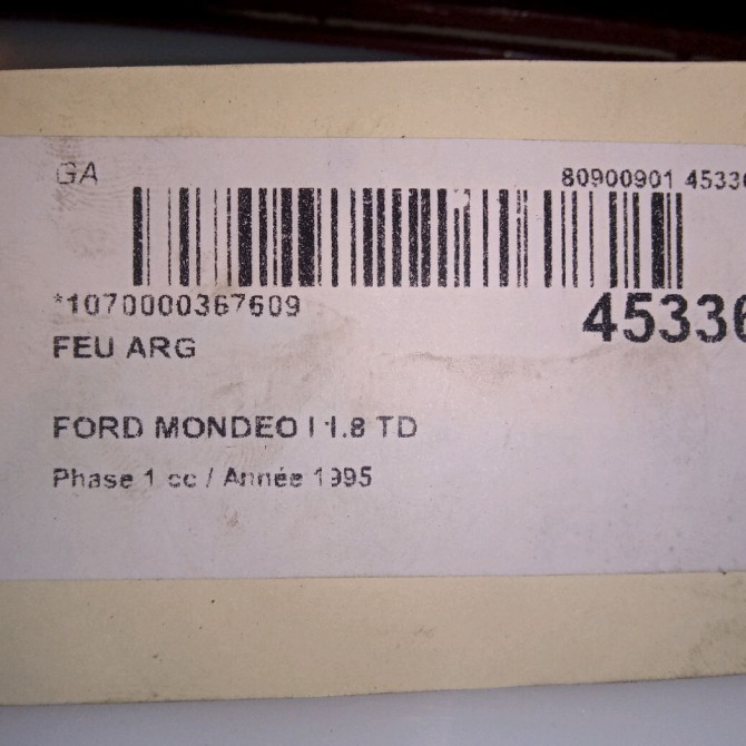 Feu arrière gauche occasion FORD MONDEO I Phase 1 01-1993->09-1996 1.8 TD 5