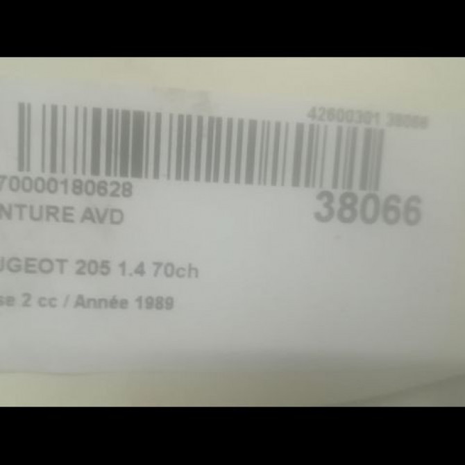 Ceinture avant droite occasion PEUGEOT 205 205 Phase 2 1987-07-01->1998-12-31 1.4 70ch 8971S7 4