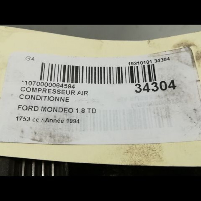 Compresseur air conditionne occasion FORD MONDEO I Phase 1 01-1993->09-1996 1.8 TD 4