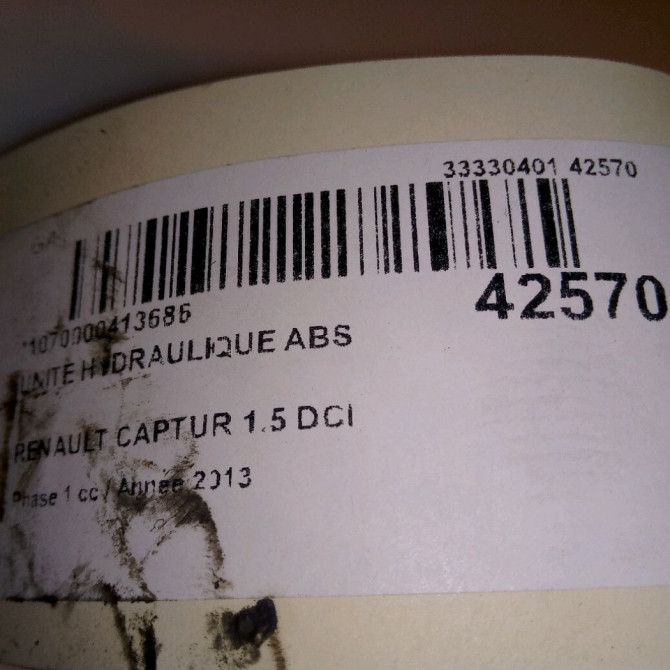 Unité hydraulique ABS occasion RENAULT CAPTUR Phase 1 02-2013->... 1.5 DCI 90ch 476606853R 6