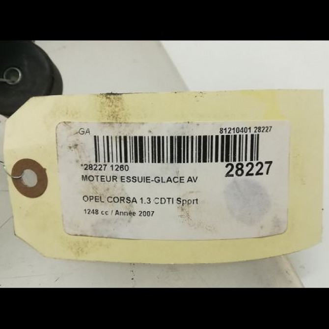 Moteur essuie-glace avant occasion OPEL CORSA IV 13432685 3